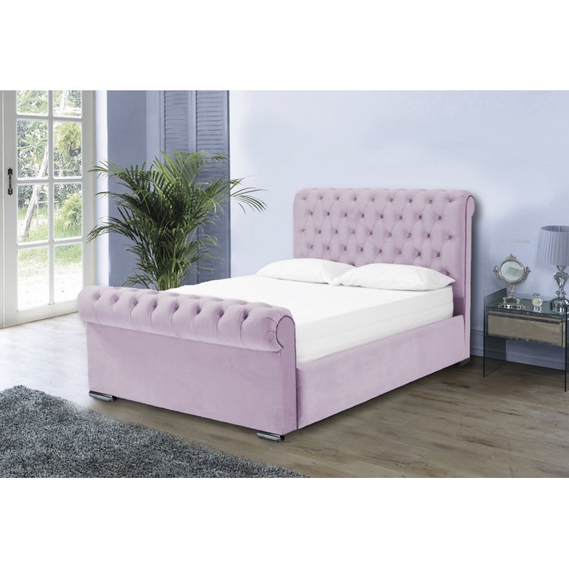 Otneros Velvet Pink 3ft Bed